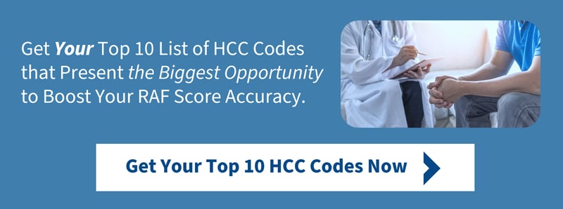top 10 HCC codes offer
