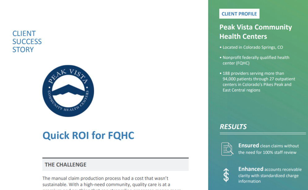Quick ROI for FQHC