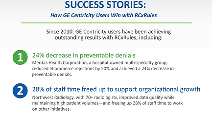 Success Stories: How GE Centricity Users Win with RCxRules