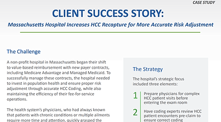 MA Hospital Increases HCC Recapture for More Accurate Risk Adjustment